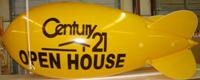 advertising balloon - 14 ft. helium blimp with Century 21 logo - from $1034.00 - plain blimps from $665.00 - blimps are great for marking sales offices and open houses 